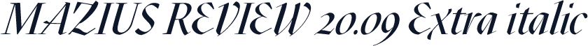 MAZIUS REVIEW 20.09 Extra italic