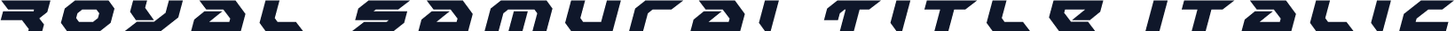 Royal Samurai Title Italic