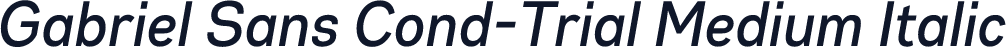Gabriel Sans Cond-Trial Medium Italic
