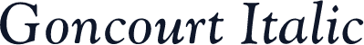 Goncourt Italic