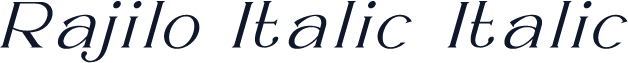 Rajilo Italic Italic
