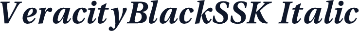 VeracityBlackSSK Italic