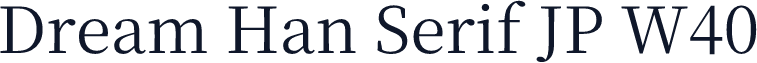 Dream Han Serif JP W40