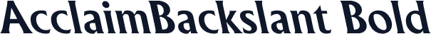 AcclaimBackslant Bold