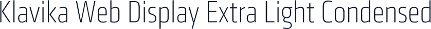 Klavika Web Display Extra Light Condensed