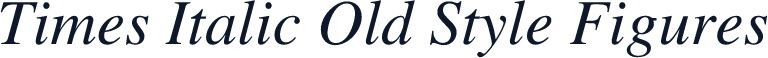 Times Italic Old Style Figures