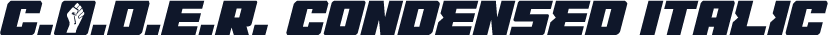 C.O.D.E.R. Condensed Italic