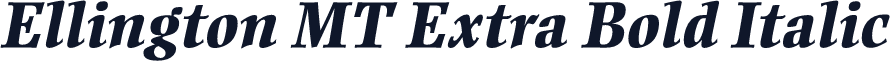 Ellington MT Extra Bold Italic