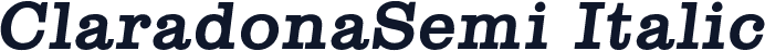 ClaradonaSemi Italic