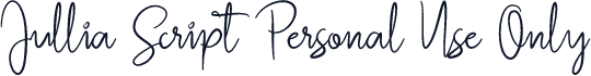Jullia Script Personal Use Only