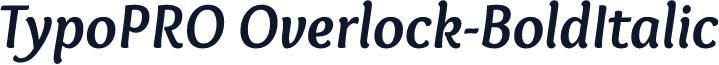 TypoPRO Overlock-BoldItalic