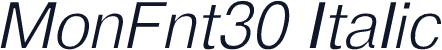 MonFnt30 Italic