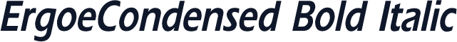 ErgoeCondensed Bold Italic