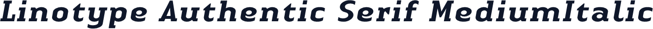 Linotype Authentic Serif MediumItalic