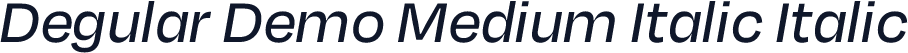 Degular Demo Medium Italic Italic