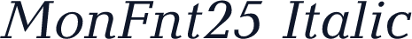 MonFnt25 Italic