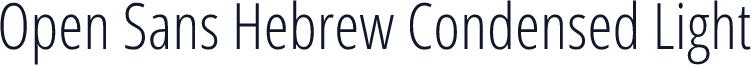 Open Sans Hebrew Condensed Light