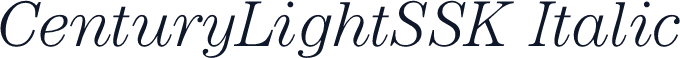CenturyLightSSK Italic