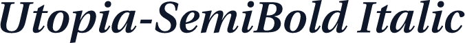 Utopia-SemiBold Italic