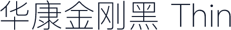 华康金刚黑 Thin