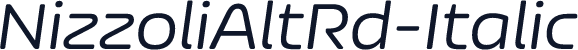 NizzoliAltRd-Italic