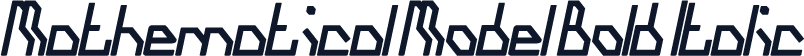 Mathematical Model Bold Italic