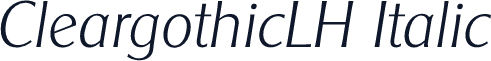 CleargothicLH Italic