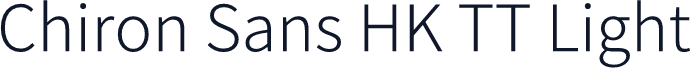 Chiron Sans HK TT Light