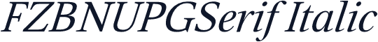 FZBNUPGSerif Italic