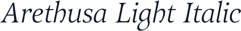 Arethusa Light Italic