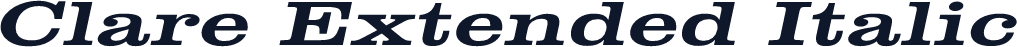 Clare Extended Italic