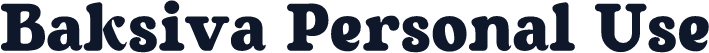 Baksiva Personal Use