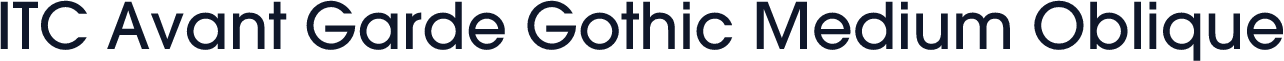 ITC Avant Garde Gothic Medium Oblique