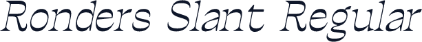 Ronders Slant Regular
