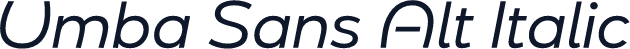 Umba Sans Alt Italic