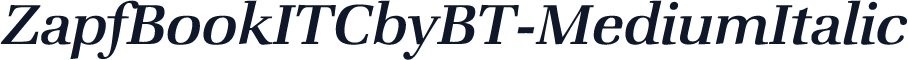 ZapfBookITCbyBT-MediumItalic