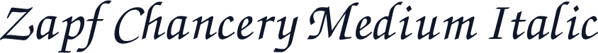 Zapf Chancery Medium Italic