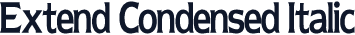 Extend Condensed Italic