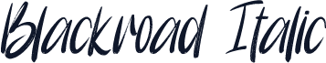 Blackroad Italic
