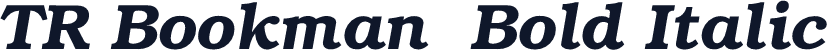 TR Bookman  Bold Italic