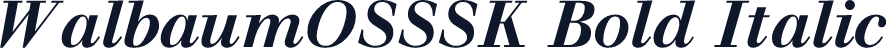 WalbaumOSSSK Bold Italic