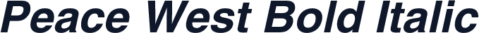 Peace West Bold Italic