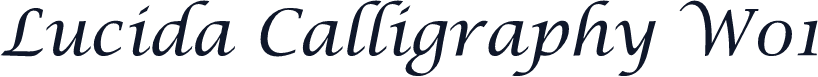 Lucida Calligraphy W01