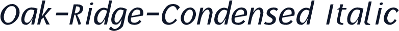 Oak-Ridge-Condensed Italic