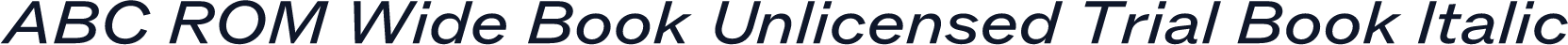 ABC ROM Wide Book Unlicensed Trial Book Italic