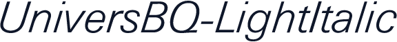 UniversBQ-LightItalic