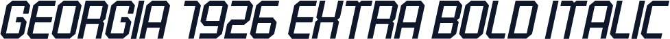 Georgia 1926 Extra Bold Italic