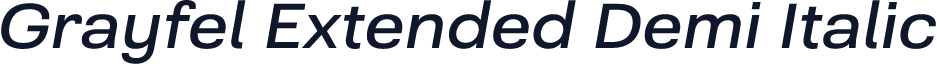 Grayfel Extended Demi Italic