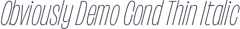 Obviously Demo Cond Thin Italic