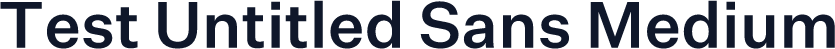 Test Untitled Sans Medium